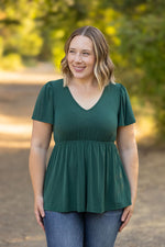 Load image into Gallery viewer, Emery Ruffle Top - Hunter Green
