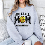 Load image into Gallery viewer, Softball Mom Hoodie, Pullover, or Tee in Gray
