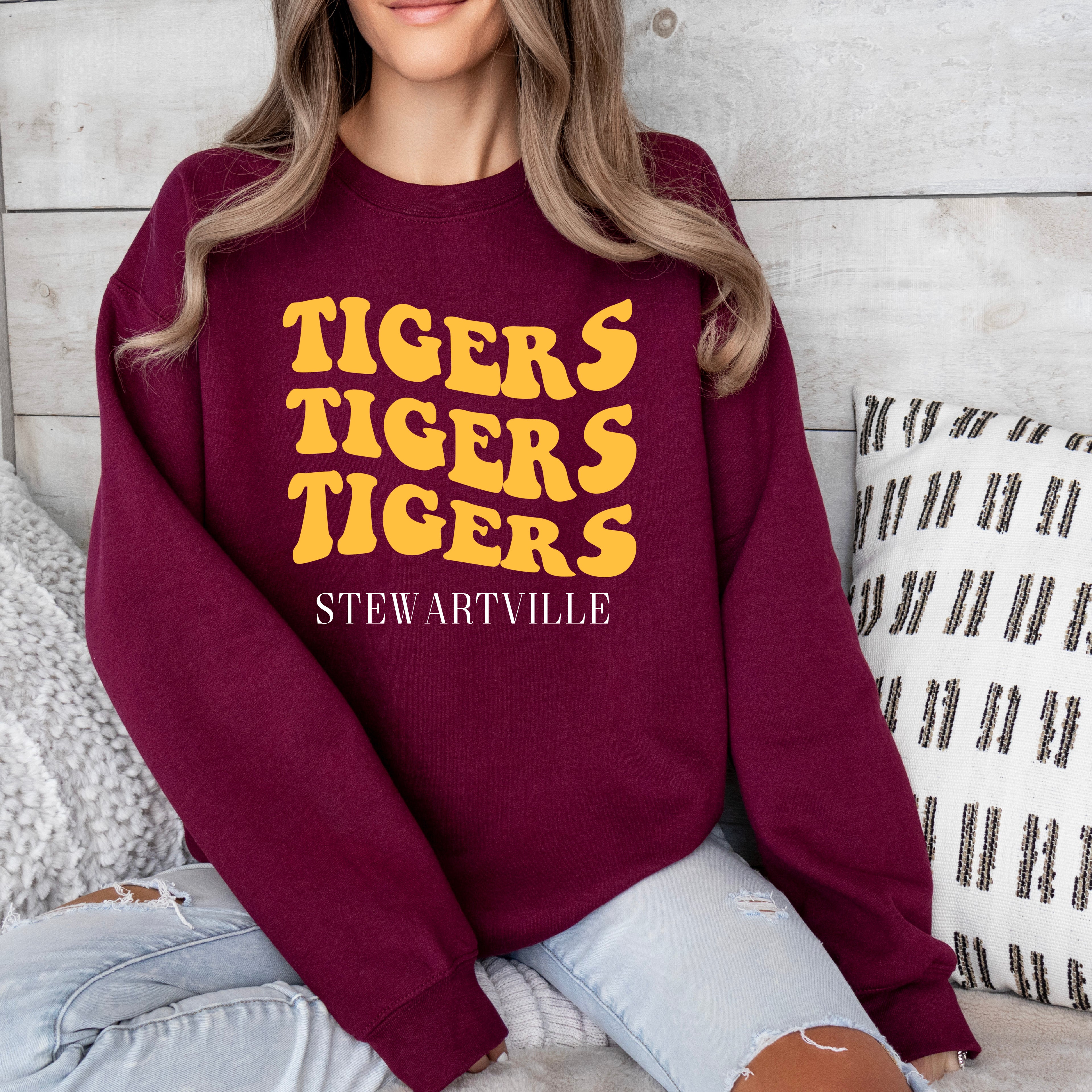 Tigers Maroon Pullover