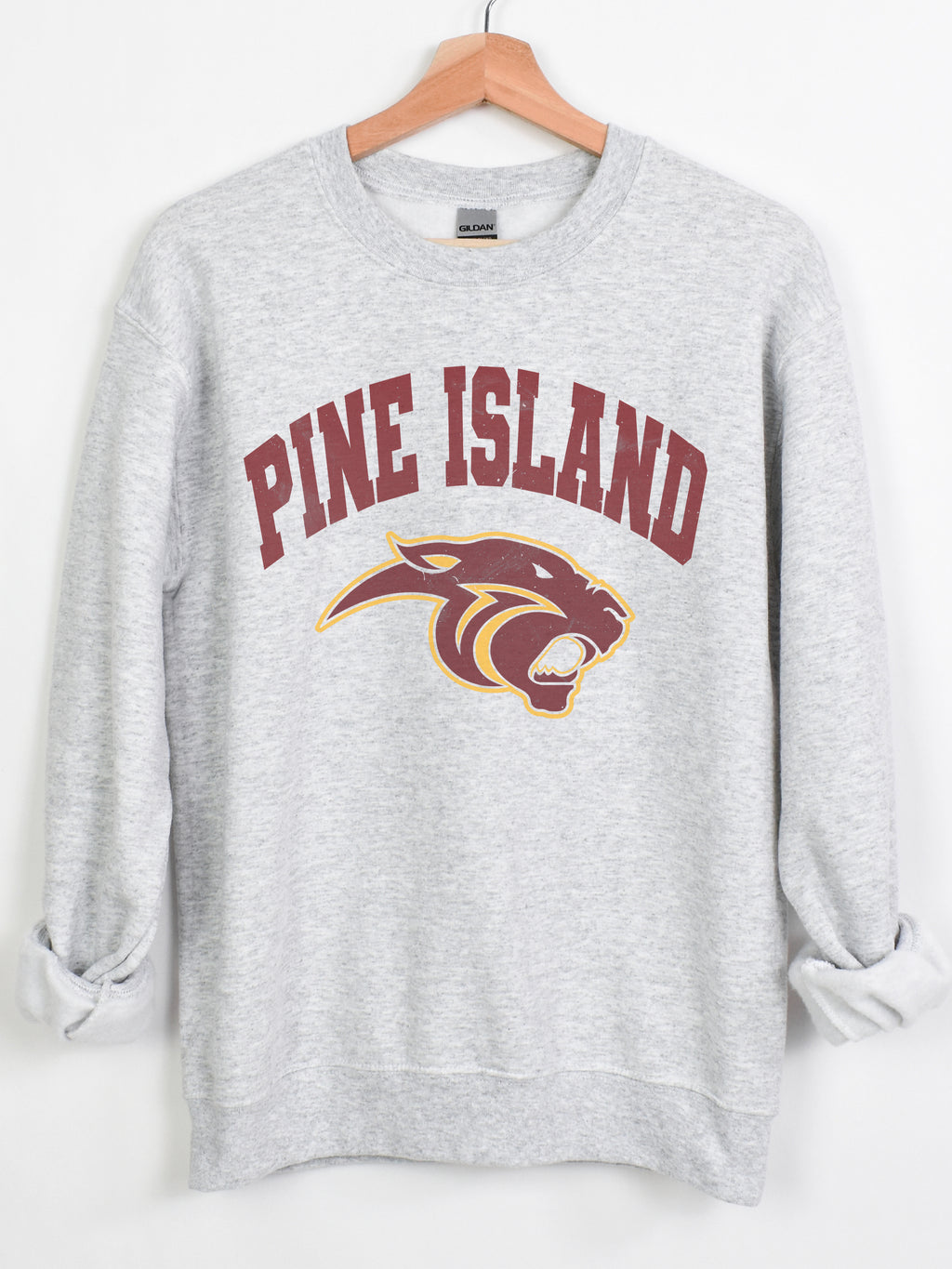 Pine Island Panthers Throwback Crewneck