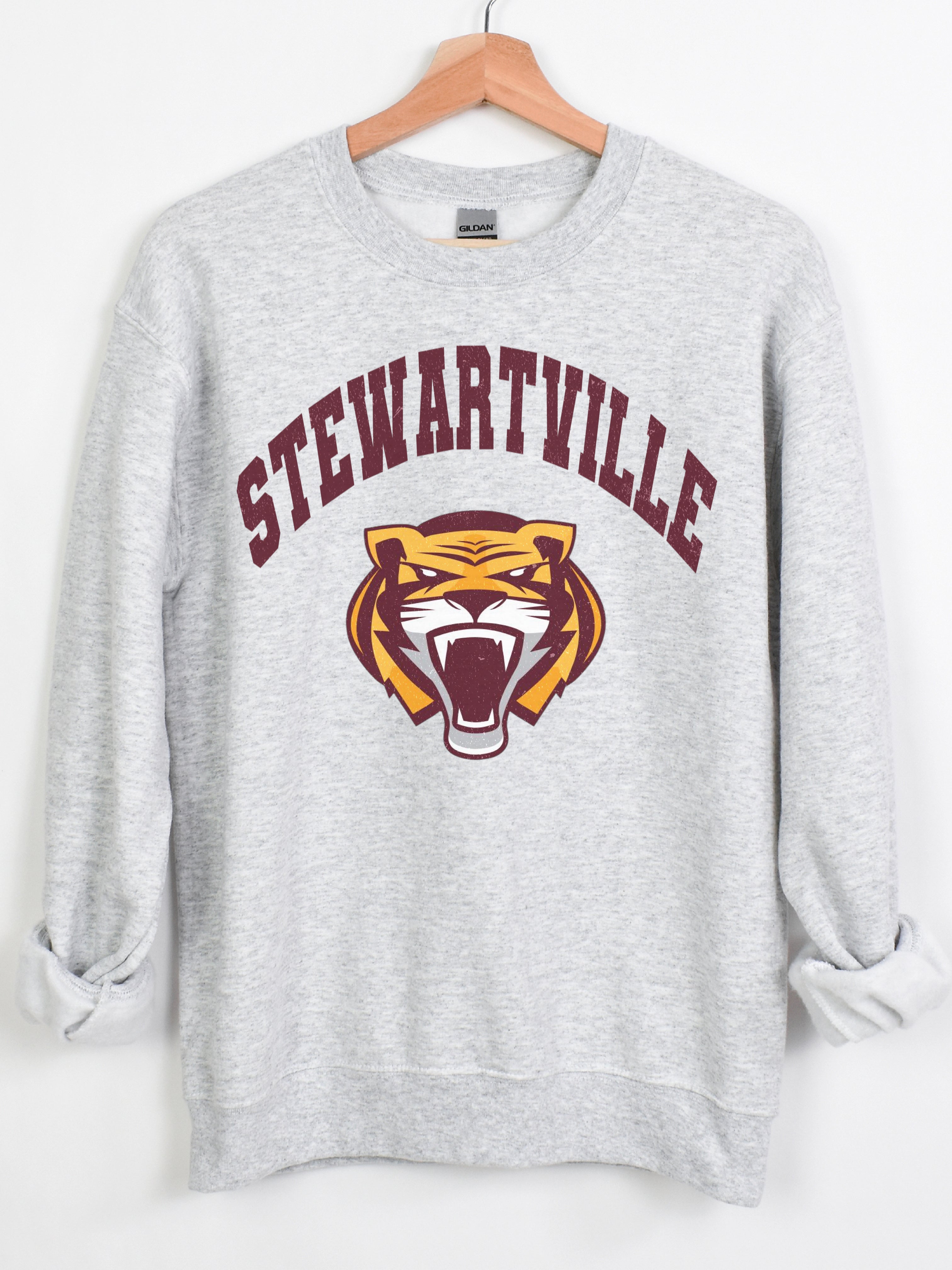 Throwback Stewartville Tigers Crewneck