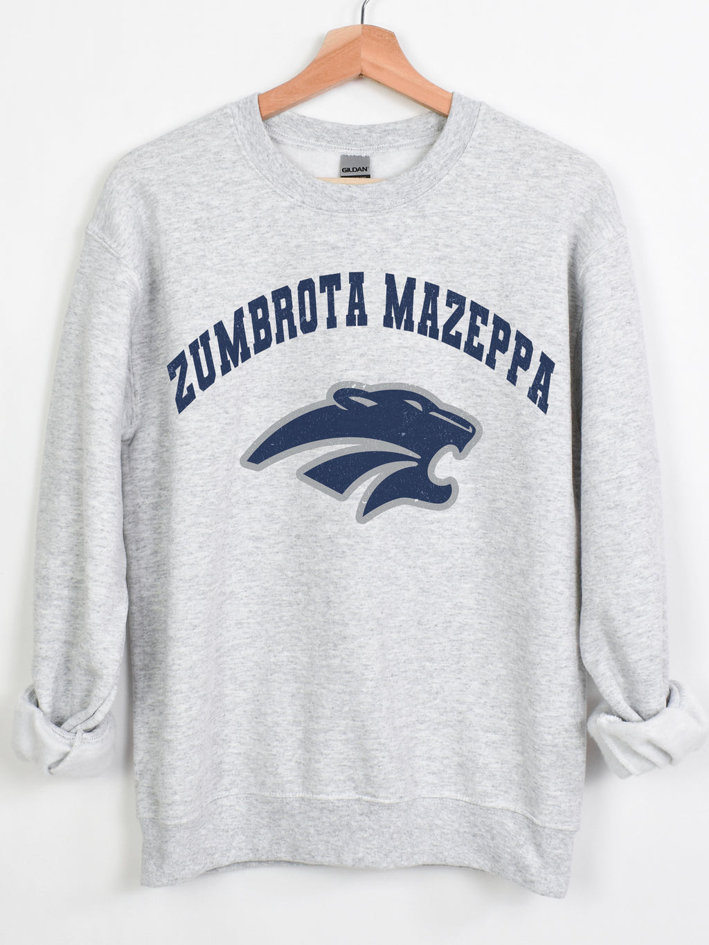 Zumbrota Mazeppa Cougars Throwback Crewneck