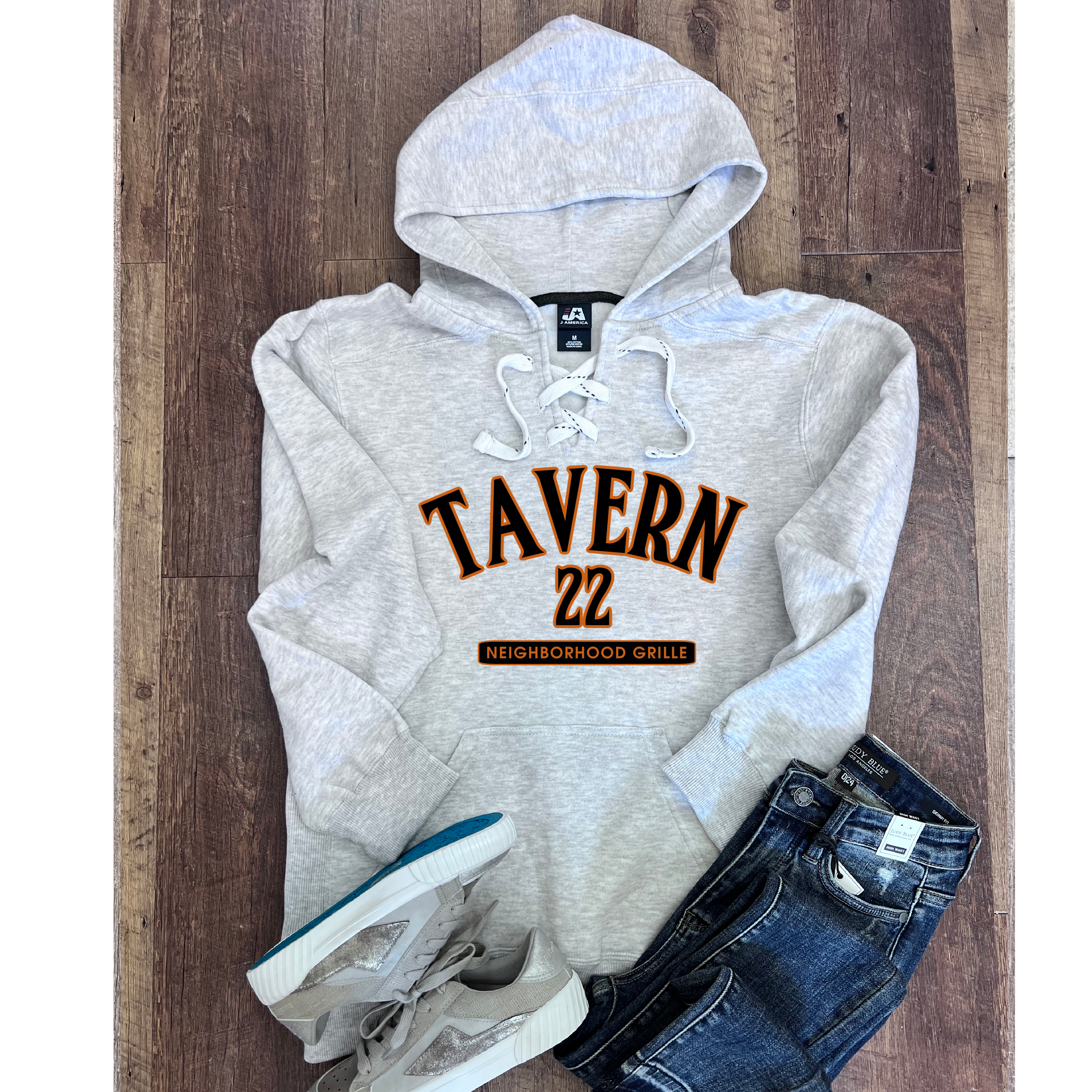 Tavern 22 Sport Lace Hoodie in Gray
