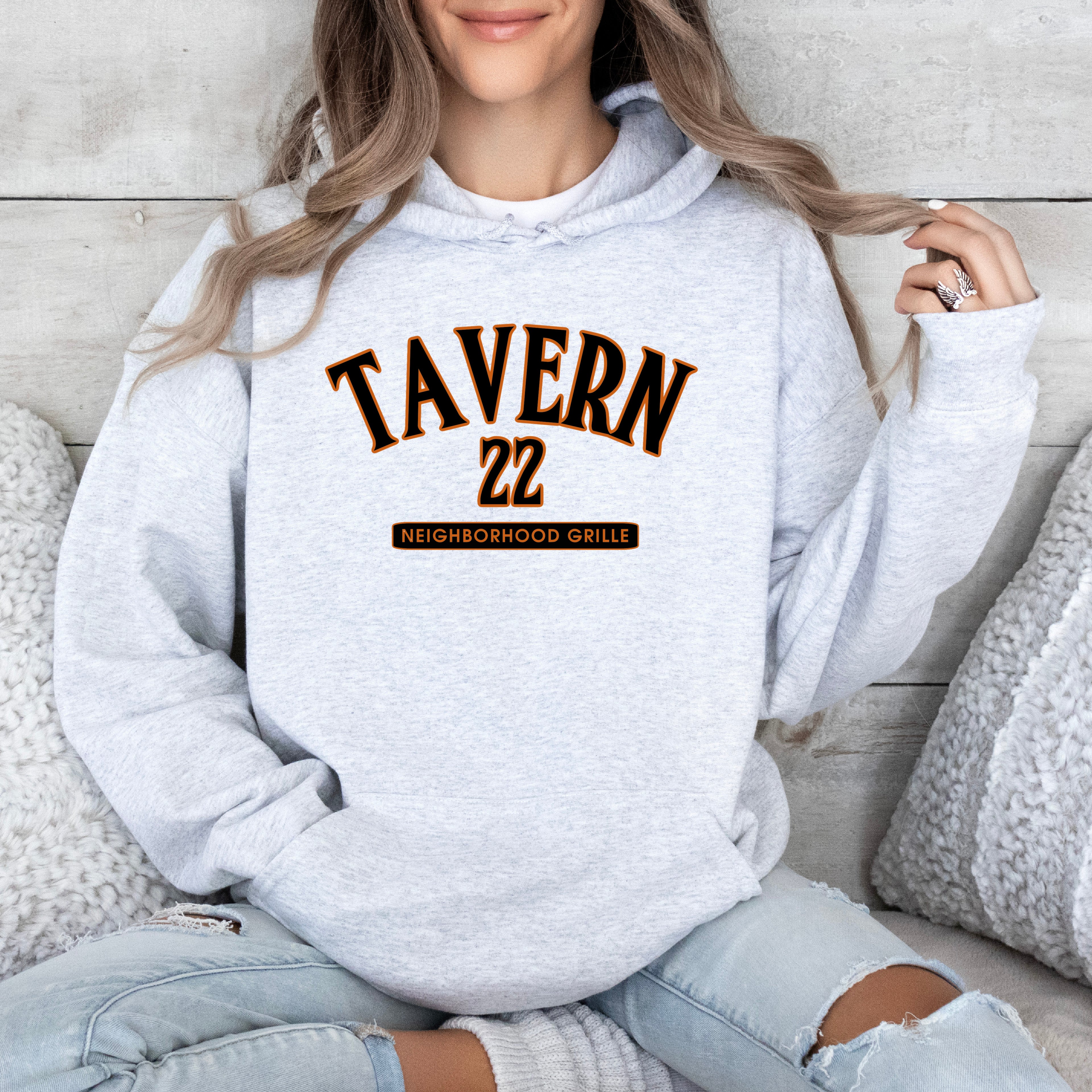 Tavern 22 Hoodie Hockey Logo