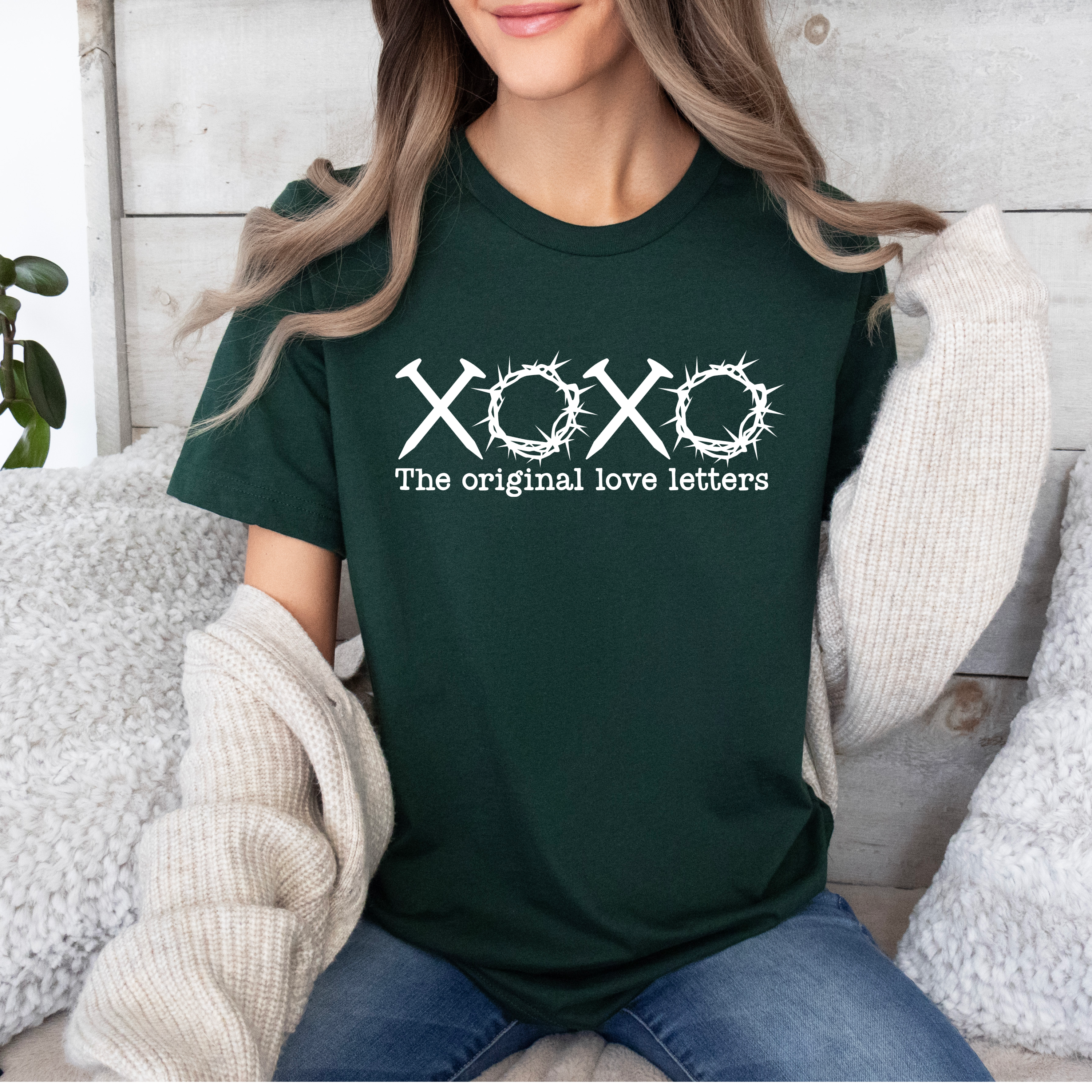 The Original Love Letters Tee- Tan, Forest, Navy, Maroon, Black, Red, Gray, Pink
