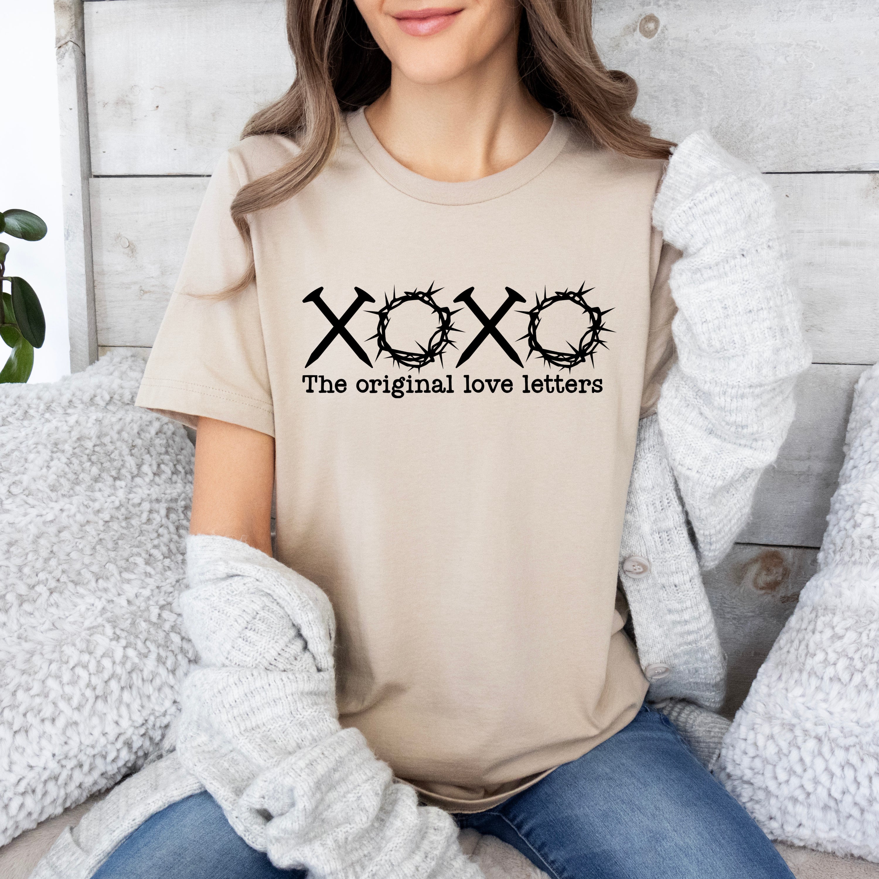 The Original Love Letters Tee- Tan, Forest, Navy, Maroon, Black, Red, Gray, Pink