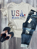 USA Since 1776 Vintage Wash Tee
