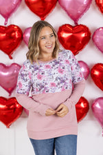 Load image into Gallery viewer, Natalie Pullover - Pink Floral Mix
