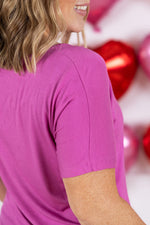 Load image into Gallery viewer, Chloe Cozy Tee - Magenta
