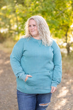 Load image into Gallery viewer, Vintage Wash Pocket Pullover - Teal
