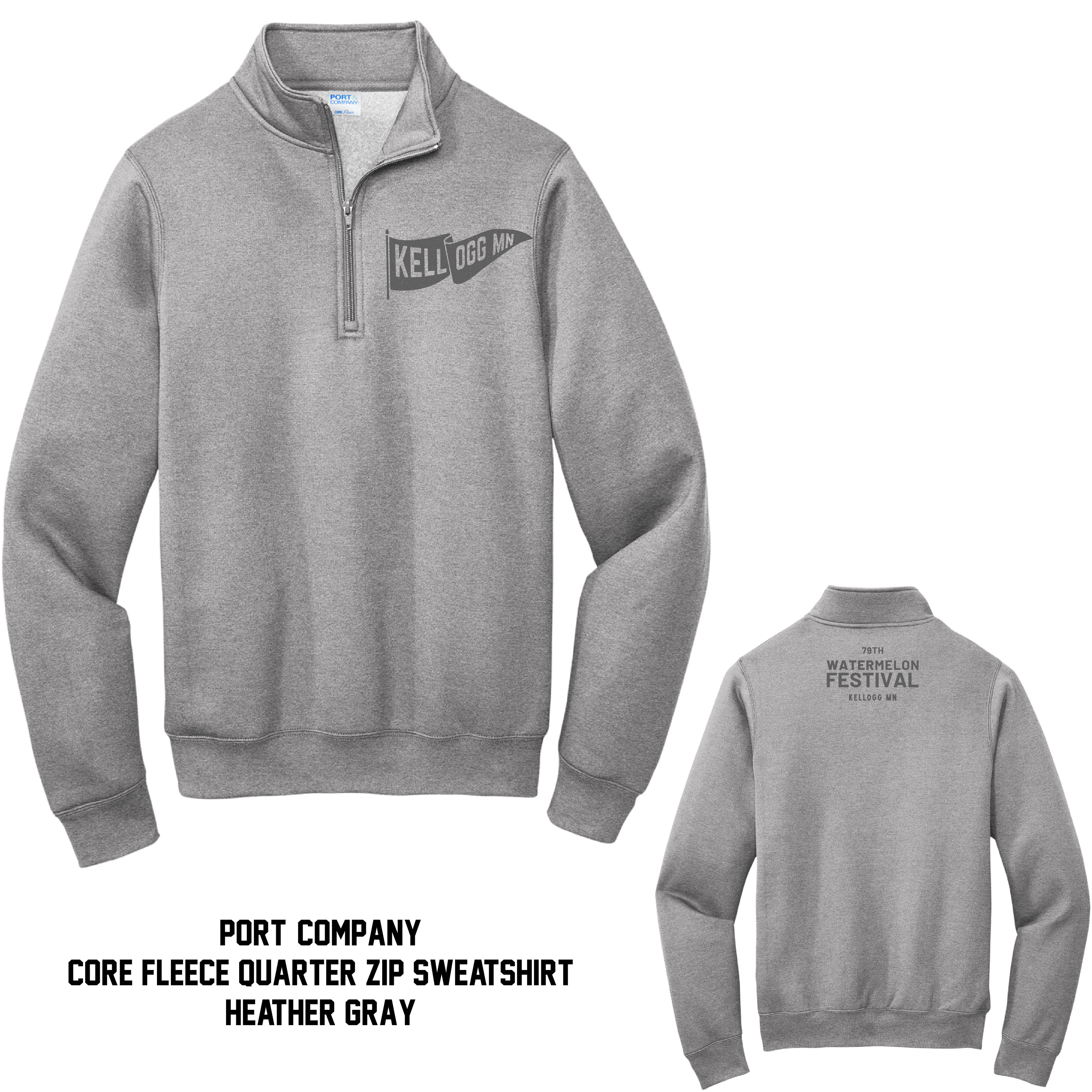 Watermelon Fest Core Fleece Quarter Zip- 2 Colors