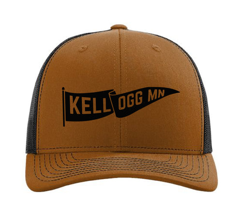 Discounted! Kellogg MN Snapback Embroidered Hat in Caramel
