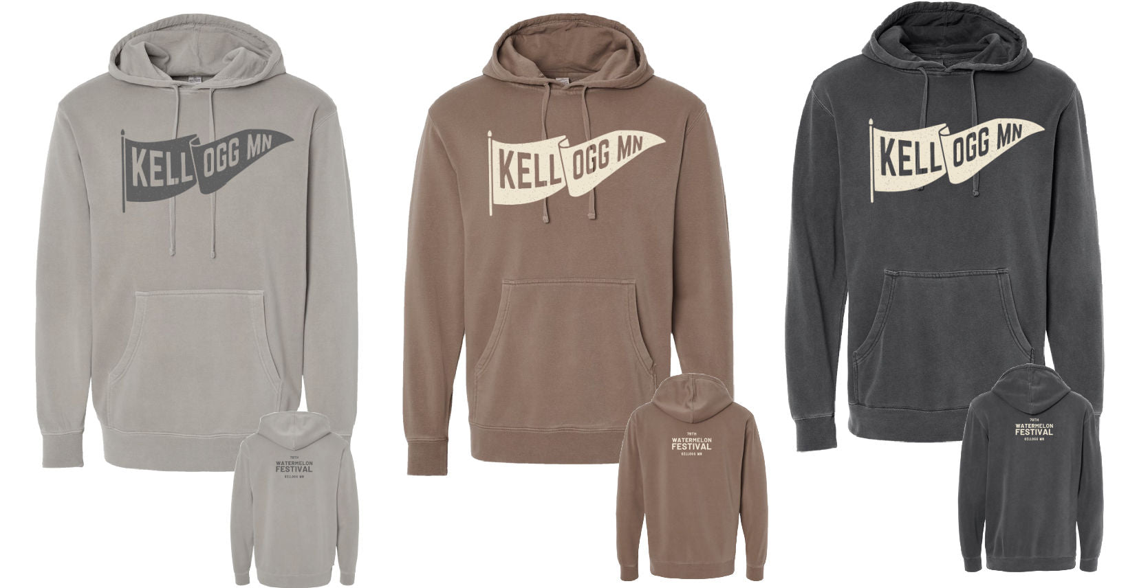 Watermelon Fest Pigment Dyed Hoodie- 3 Colors!