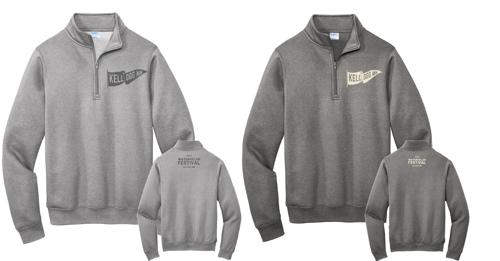 Watermelon Fest Core Fleece Quarter Zip- 2 Colors