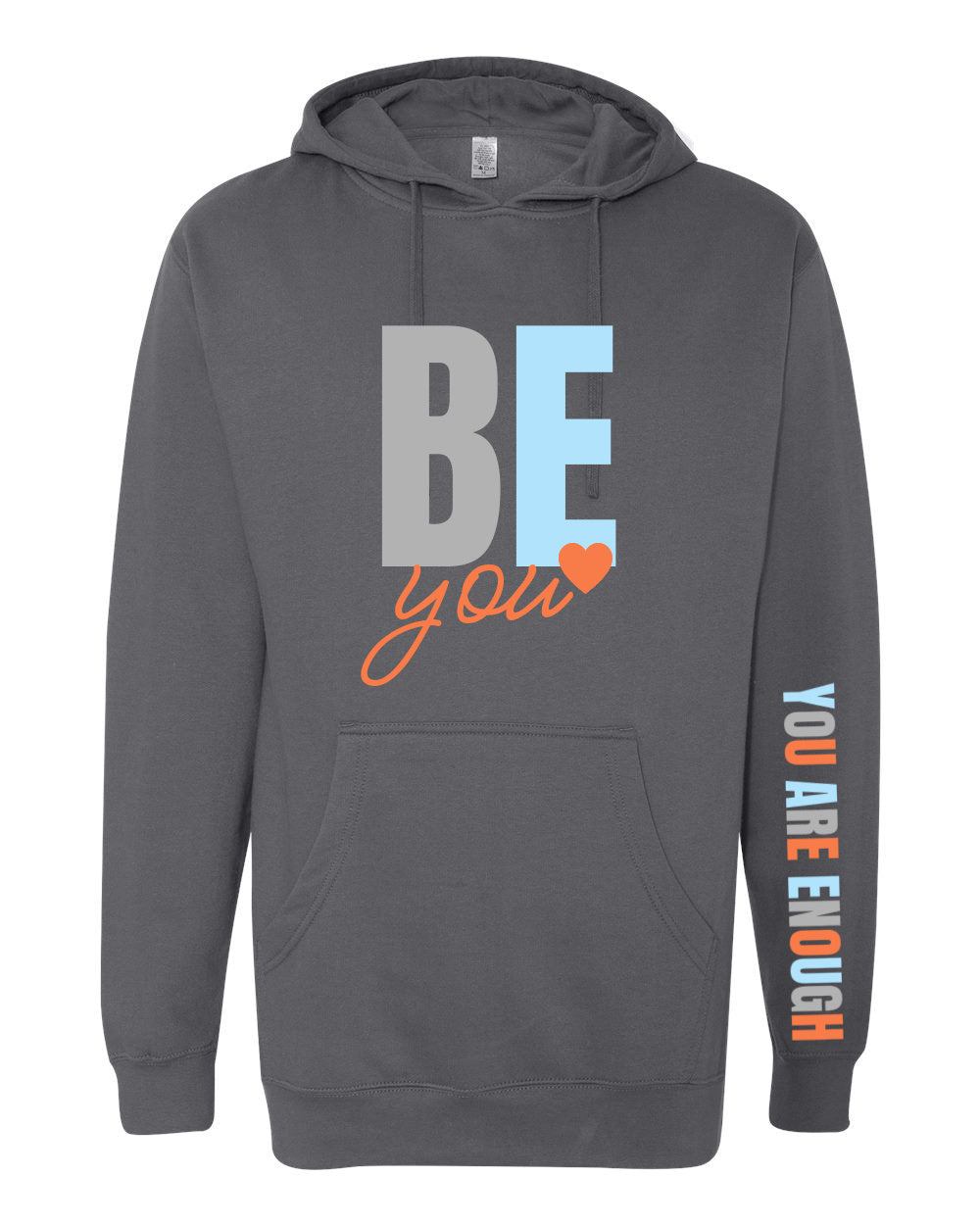 You Are Enough Hoodie In Charcoal