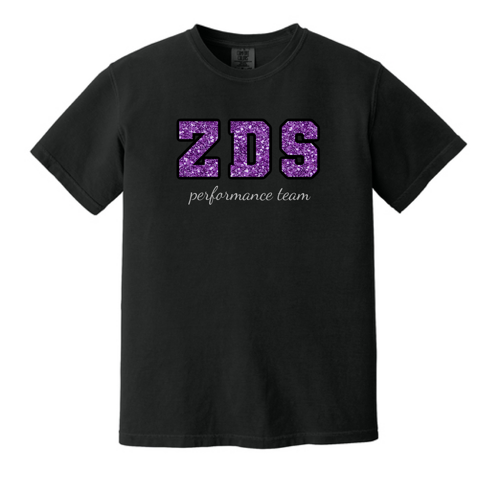 ZDS Embroidered Glitter Tee- Black, White, Gray