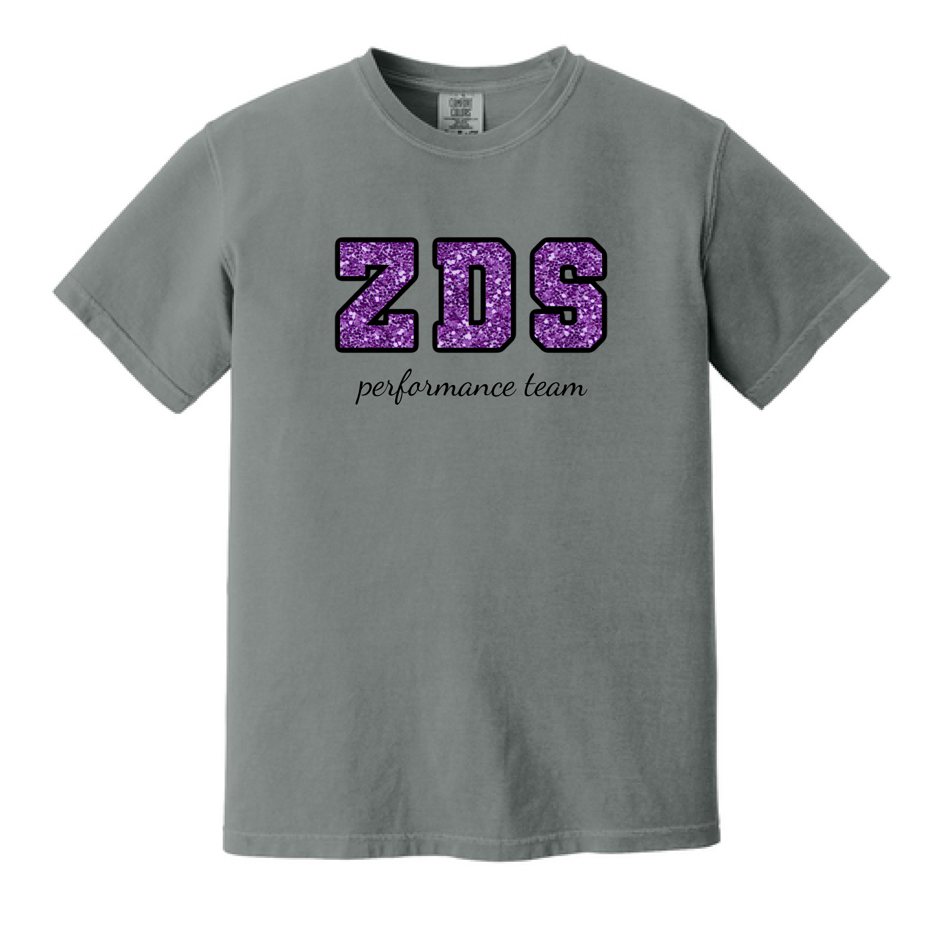 ZDS Embroidered Glitter Tee- Black, White, Gray