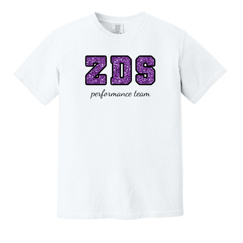 ZDS Embroidered Glitter Tee- Black, White, Gray