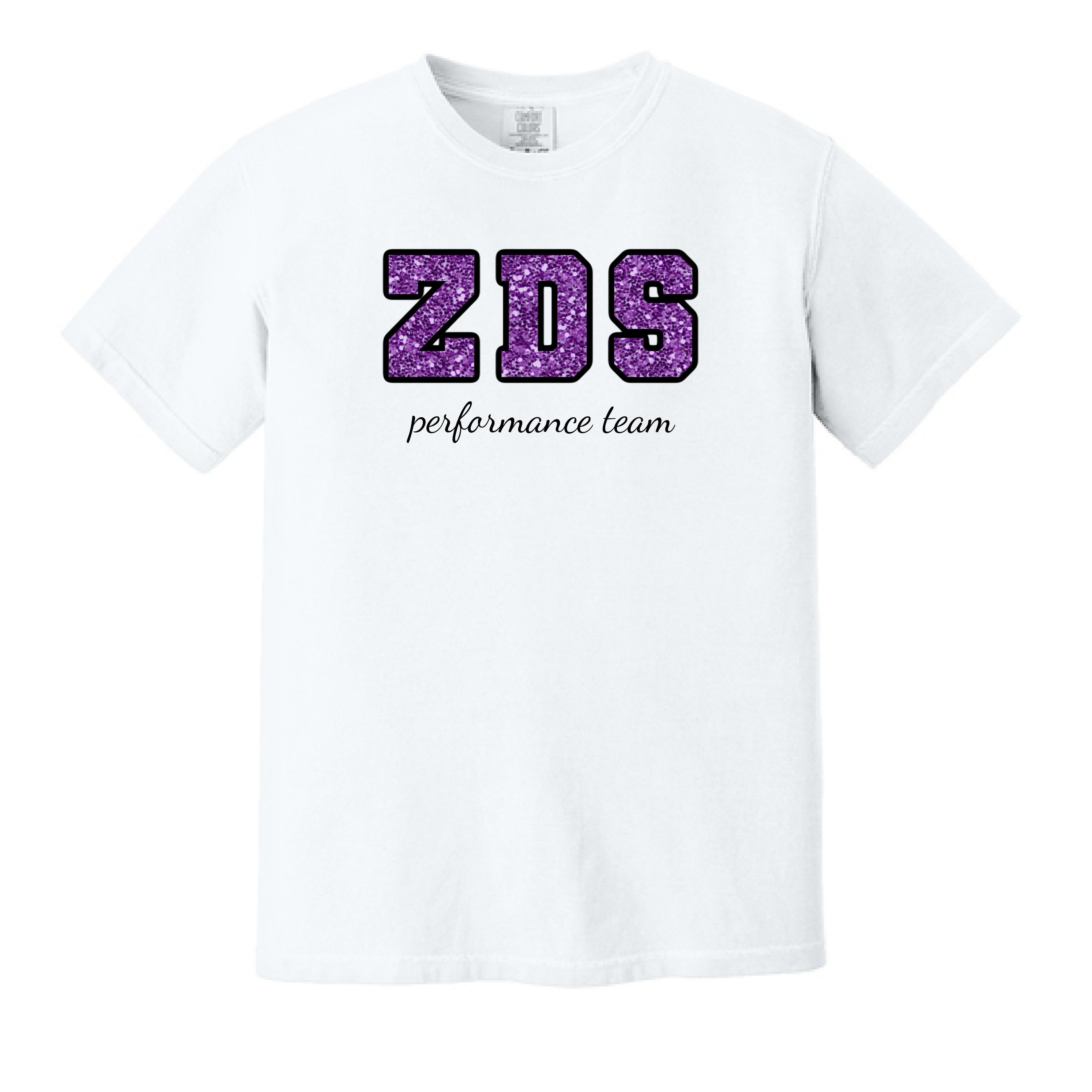ZDS Embroidered Glitter Tee- Black, White, Gray