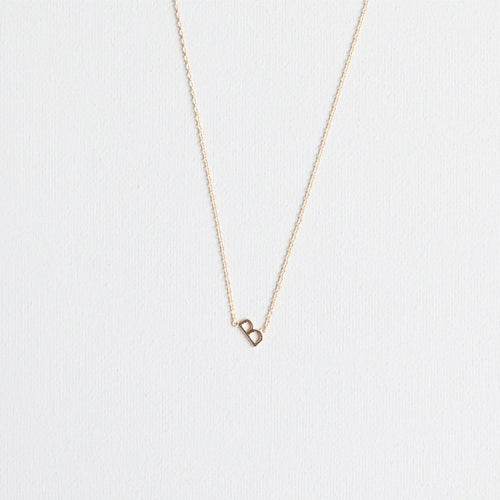Initial Necklace In Gold