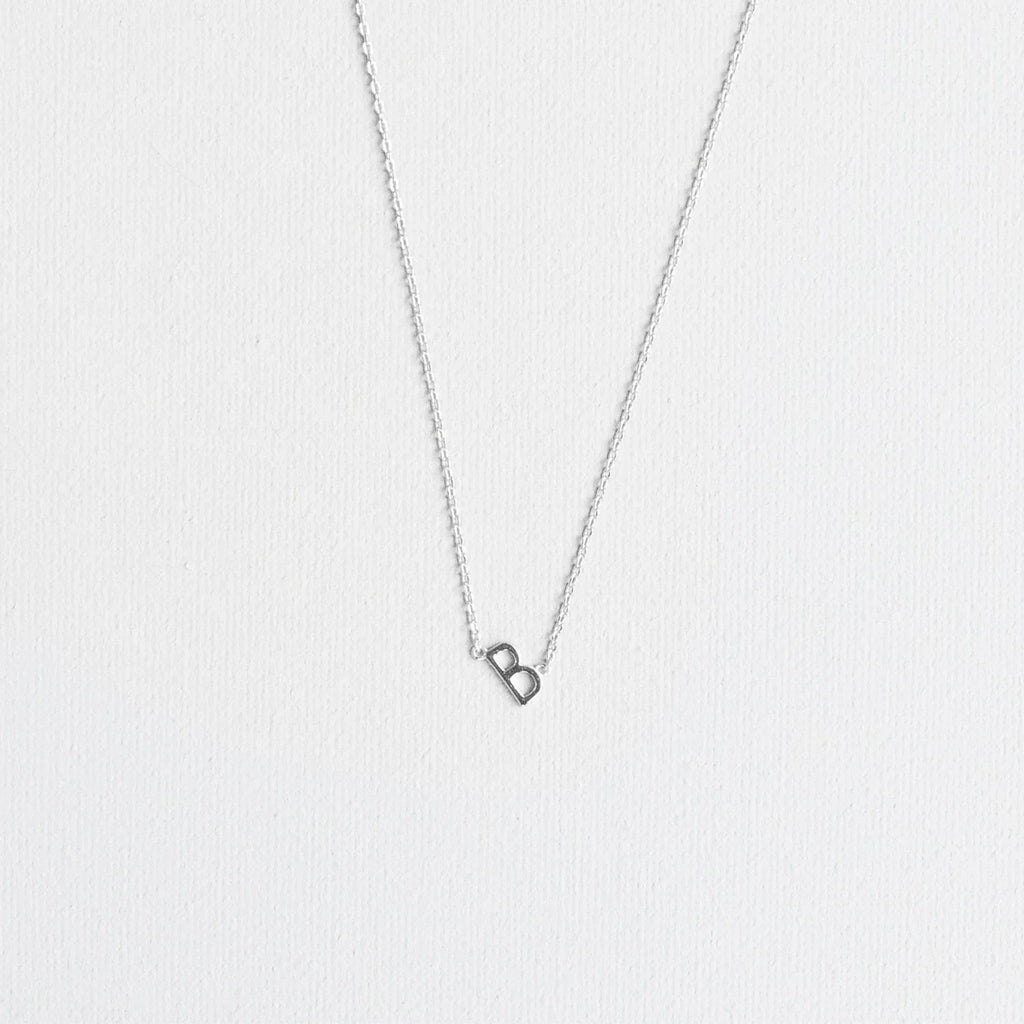 Initial Necklace Silver