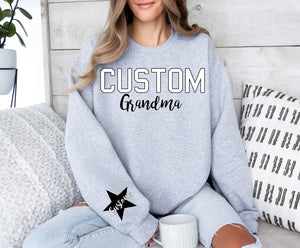 **Customizable** Grandma Crewneck, Hoodie, Tee