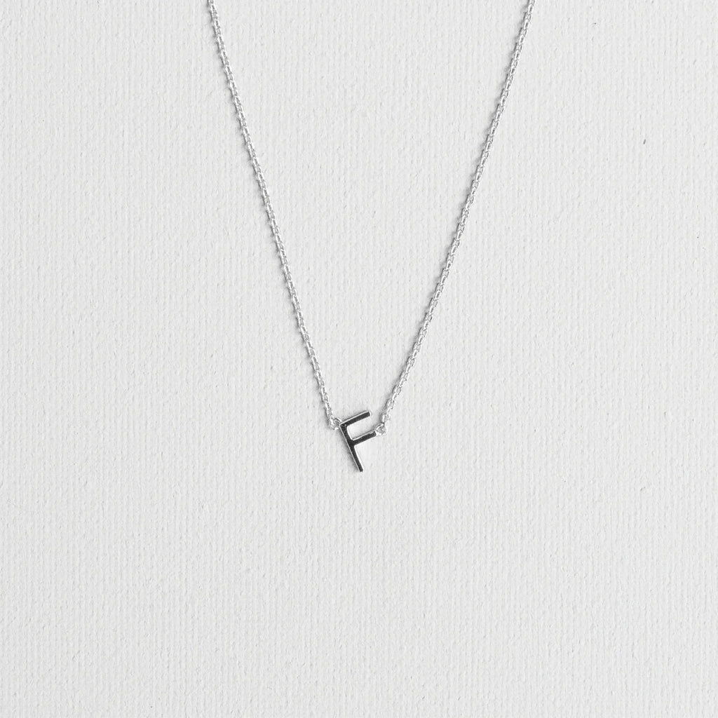 Initial Necklace Silver