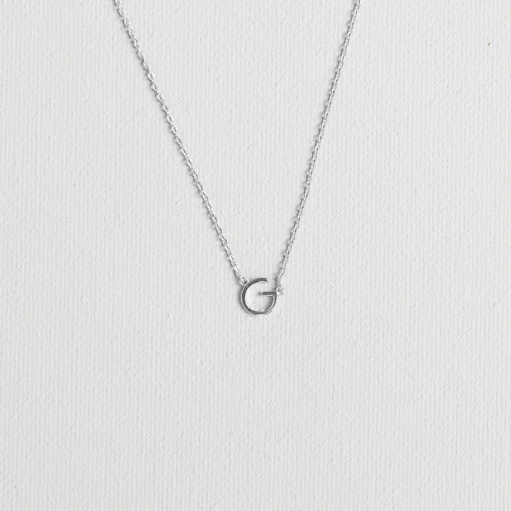 Initial Necklace Silver
