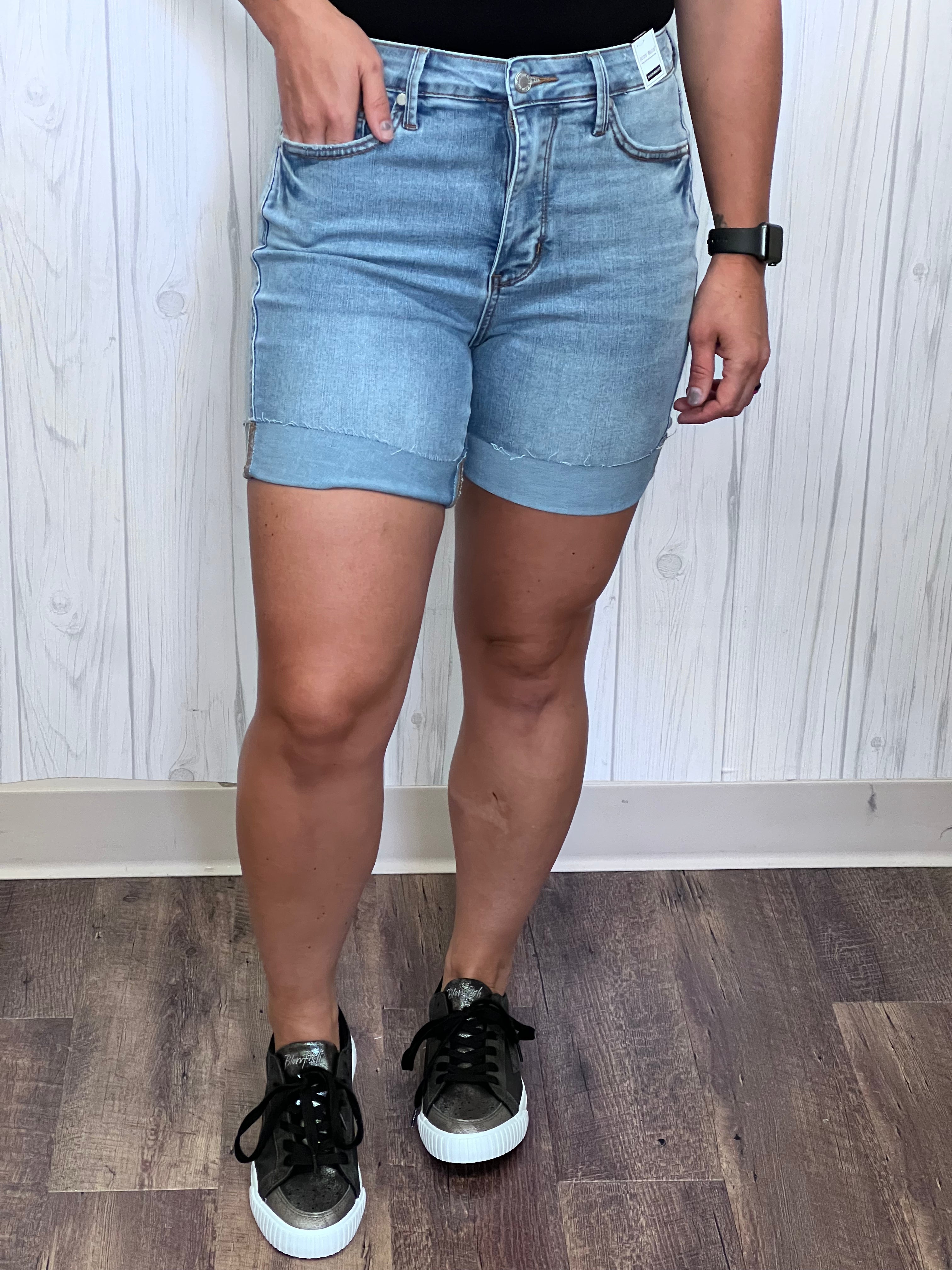 By the Way Judy Blue Tummy Control Shorts FINAL SALE