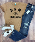PEM Bulldogs Tee in Mineral Sandstone
