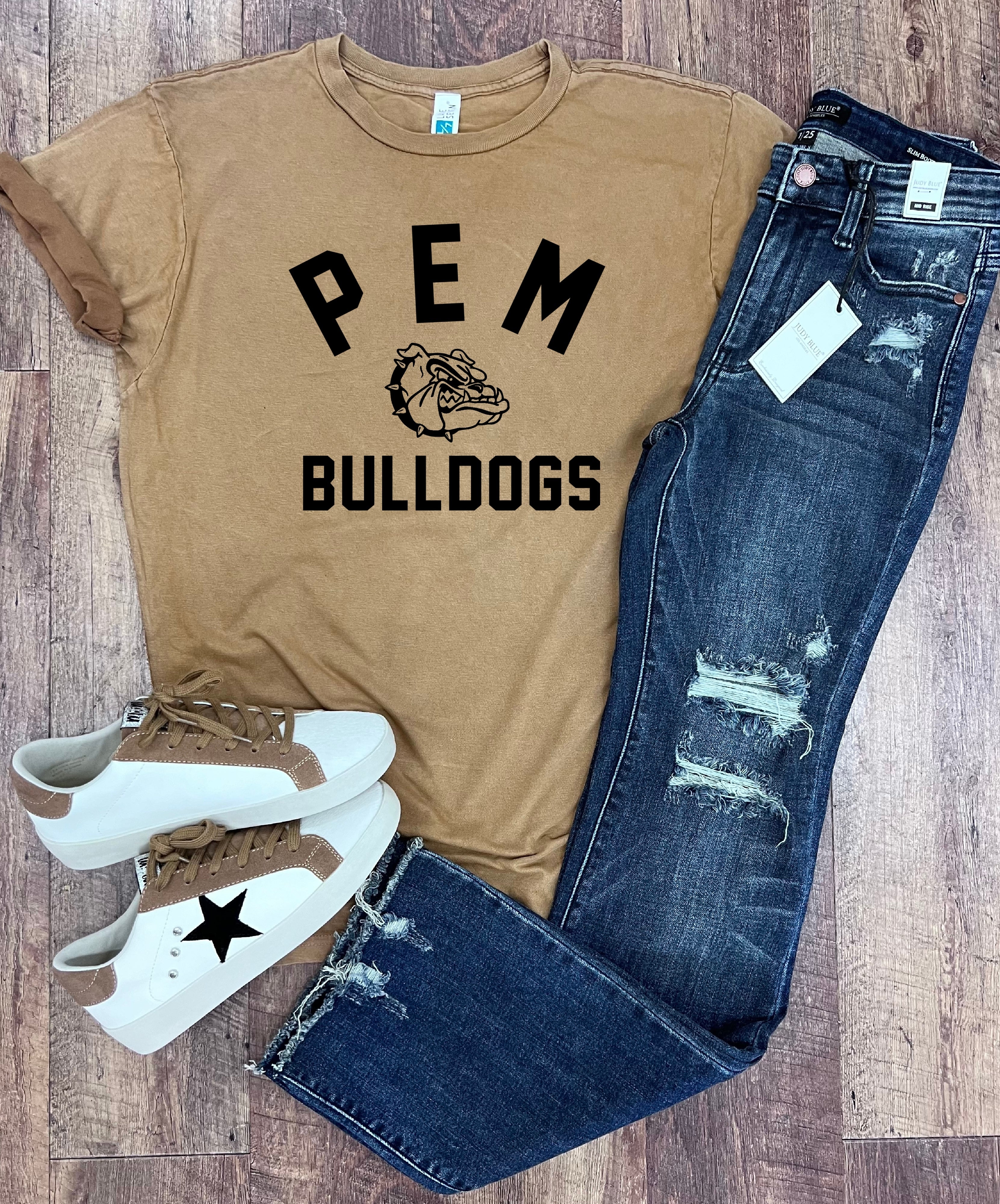 PEM Bulldogs Tee in Mineral Sandstone