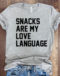 Snacks Are My Love Language Tee (Youth and Adult)