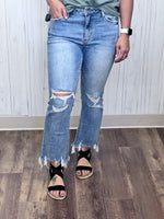 Load image into Gallery viewer, Handy Crop Flare Jeans by Lovervet
