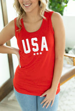 Load image into Gallery viewer, Ava USA Tank in Red
