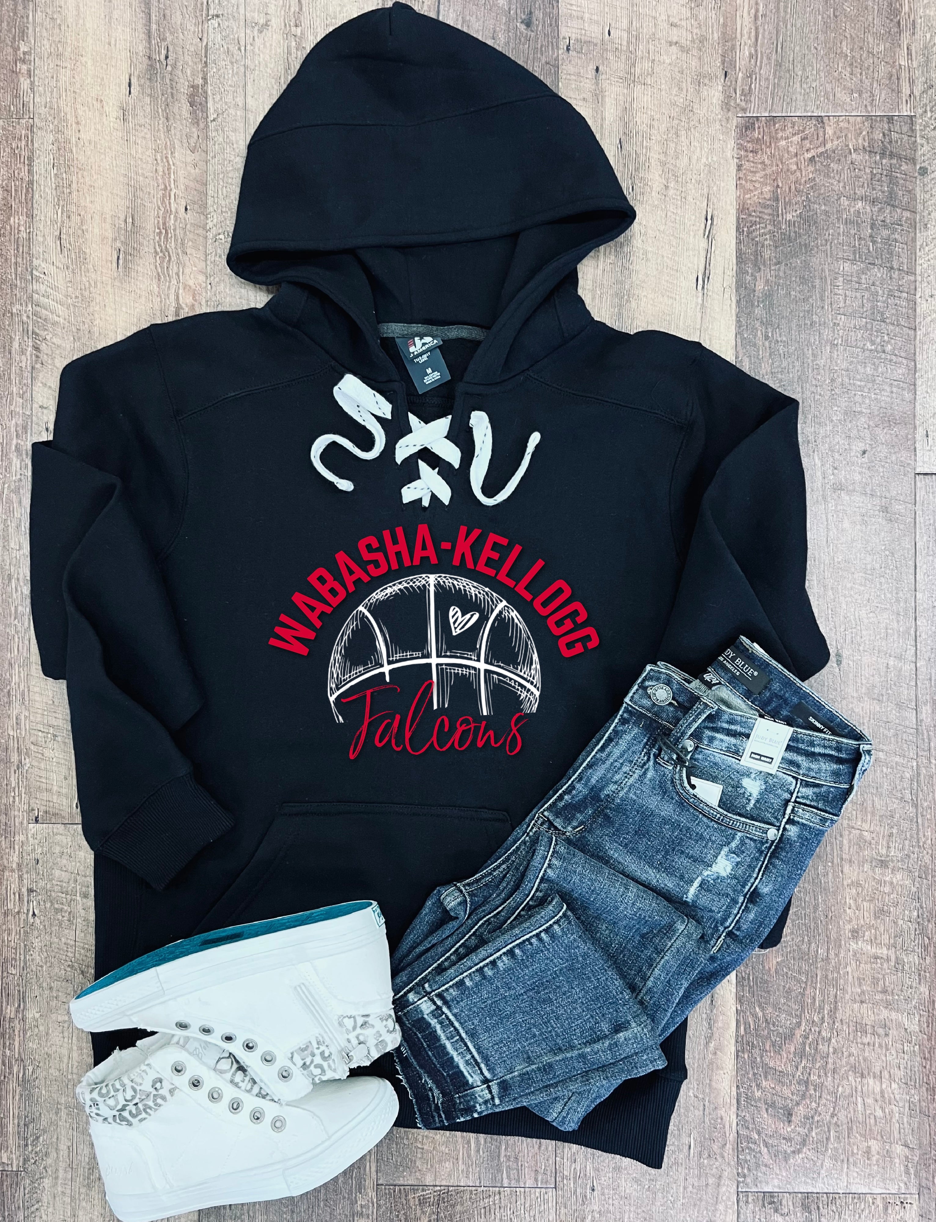 Wabasha-Kellogg Falcons Basketball Hoodie