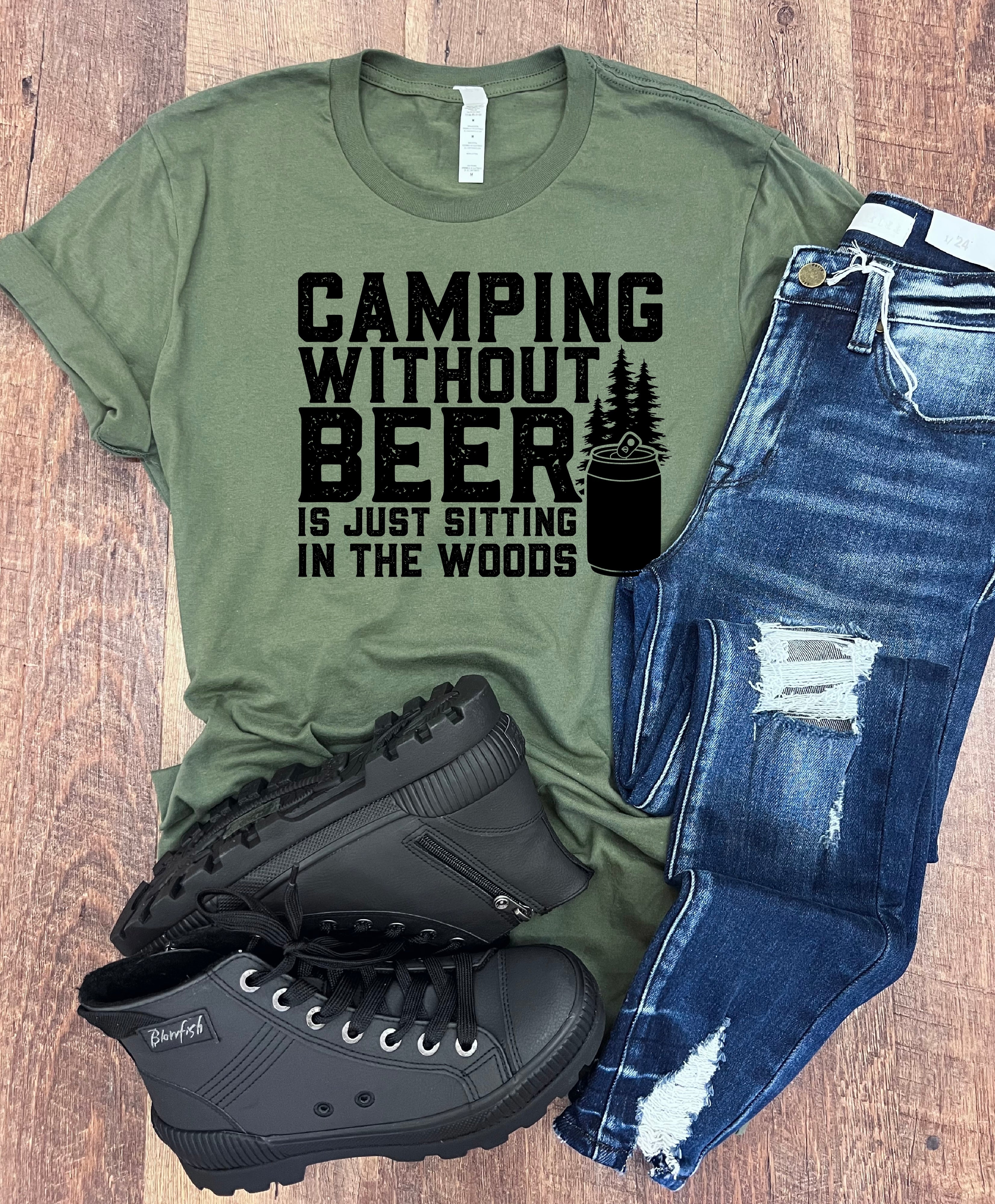 Camping Without Beer Tee or Tank