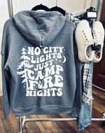 Load image into Gallery viewer, No City Lights Just Camp Fire Nights Hoodie
