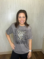 Load image into Gallery viewer, MN Leopard Tee in Acid Gray
