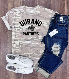 Durand Panthers Tee in Natural Camo