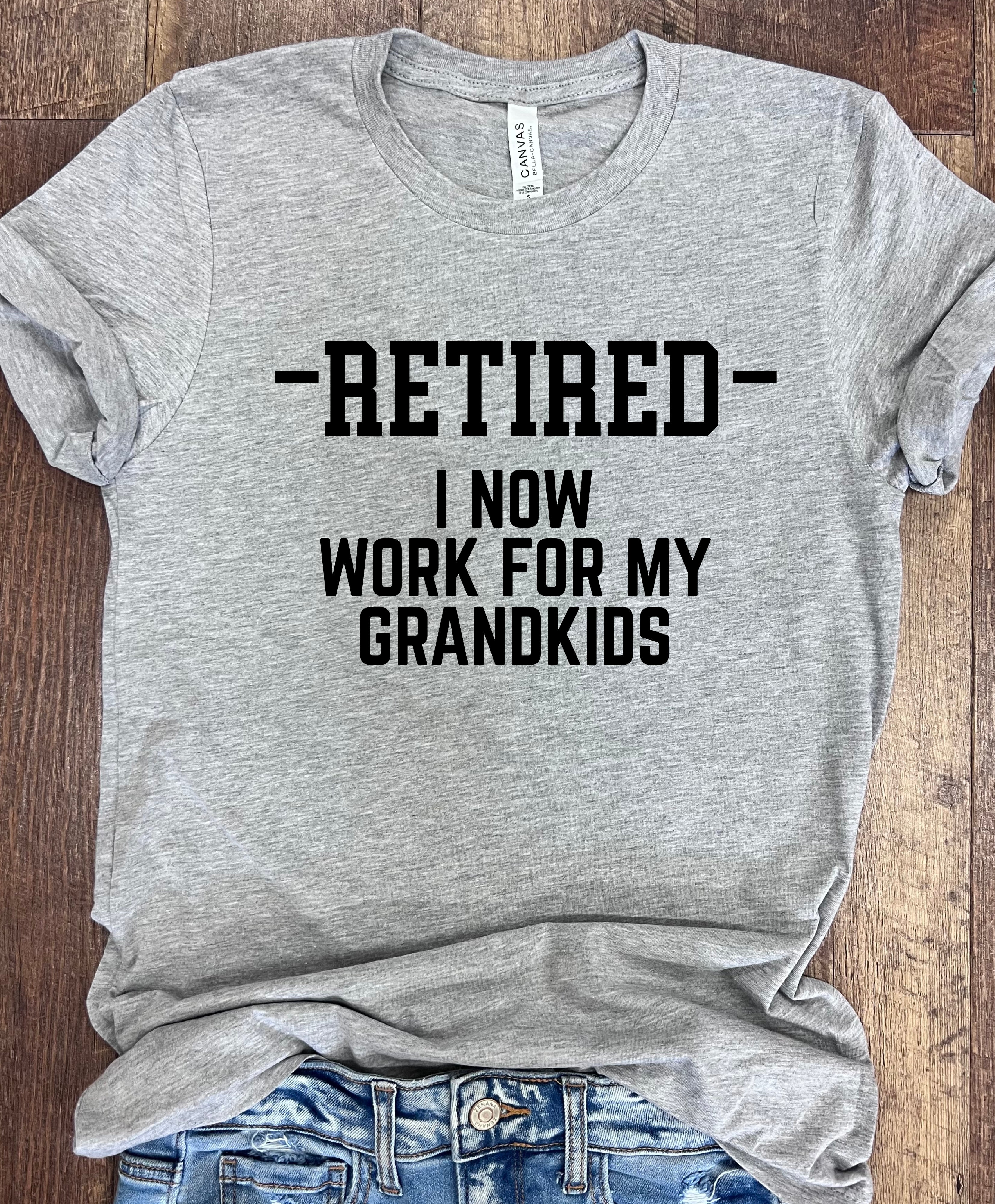 Retired Tee in Heather Gray