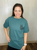Load image into Gallery viewer, Peace Tee in Cactus Green
