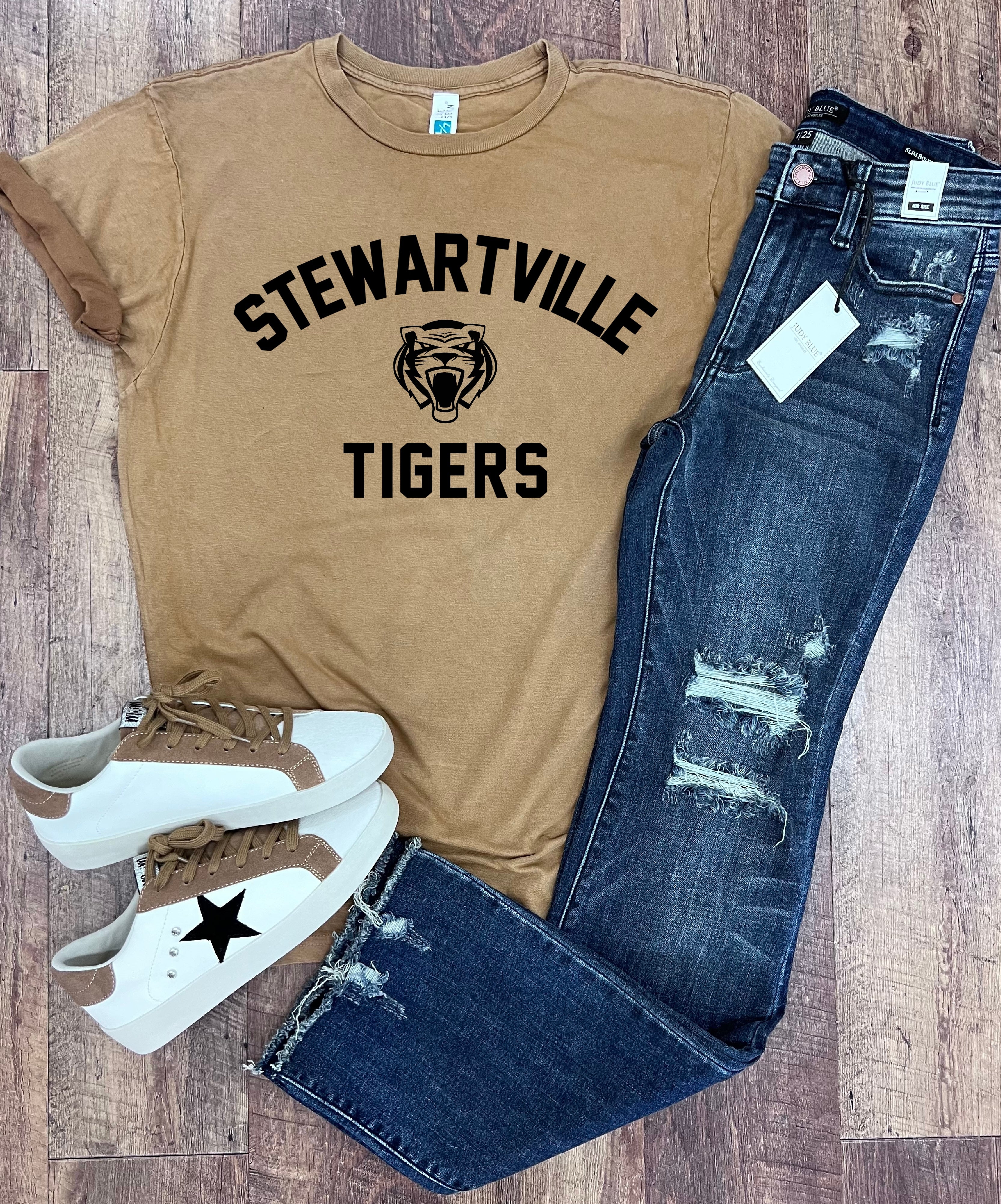 Stewartville Tigers Tee in Mineral Sandstone FINAL SALE