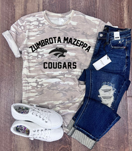 Zumbrota Mazeppa Cougars Tee in Natural Camo