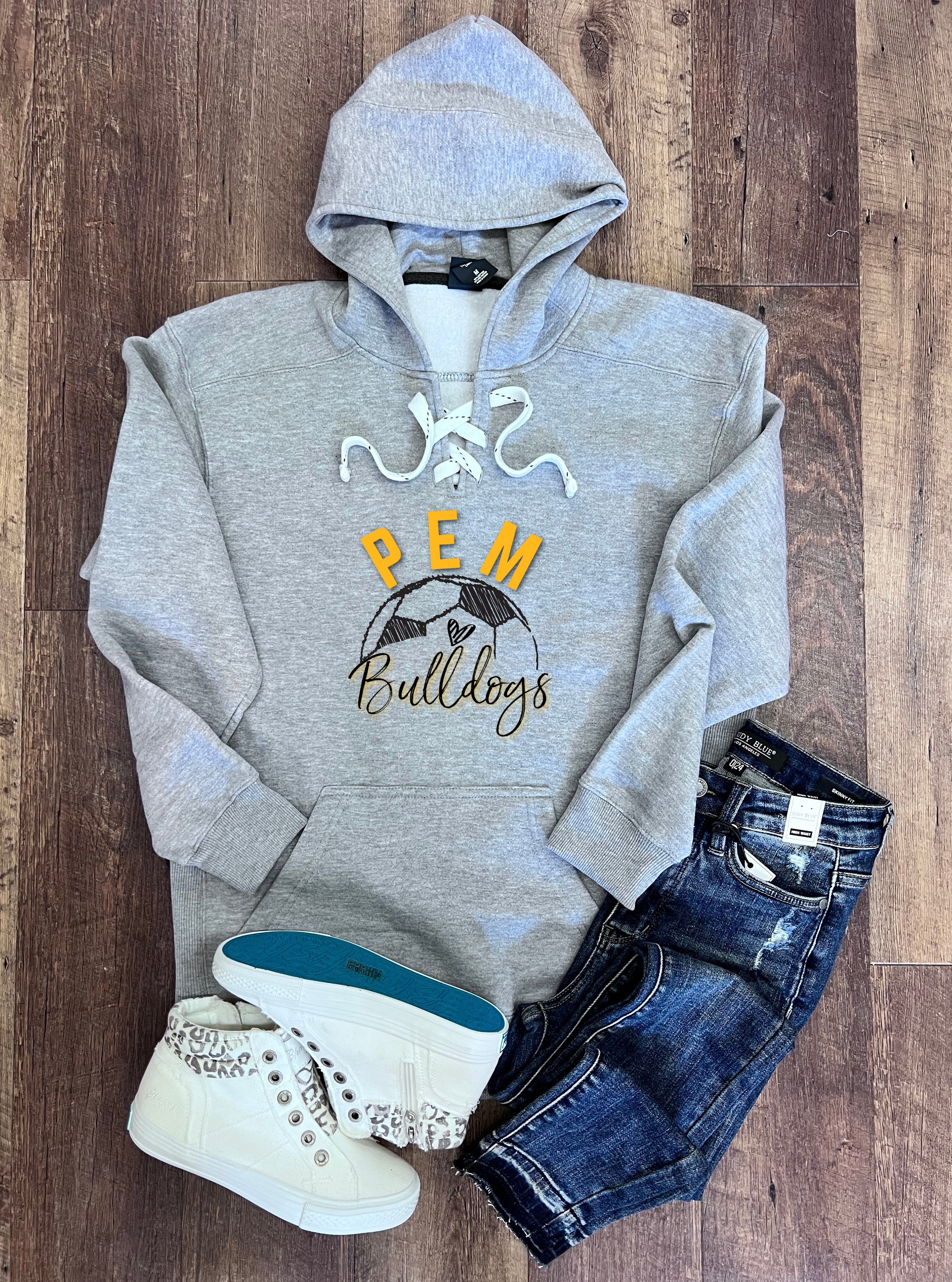 PEM Soccer Hoodie in Gray