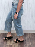 Load image into Gallery viewer, Let&#39;s Cause Trouble Judy Blue Crop Jeans

