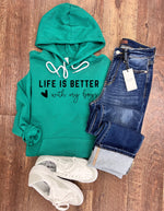 Load image into Gallery viewer, Life is Better With My Boys Hoodie/Crew/Tee in Kelly Green, Asphalt, or Mustard
