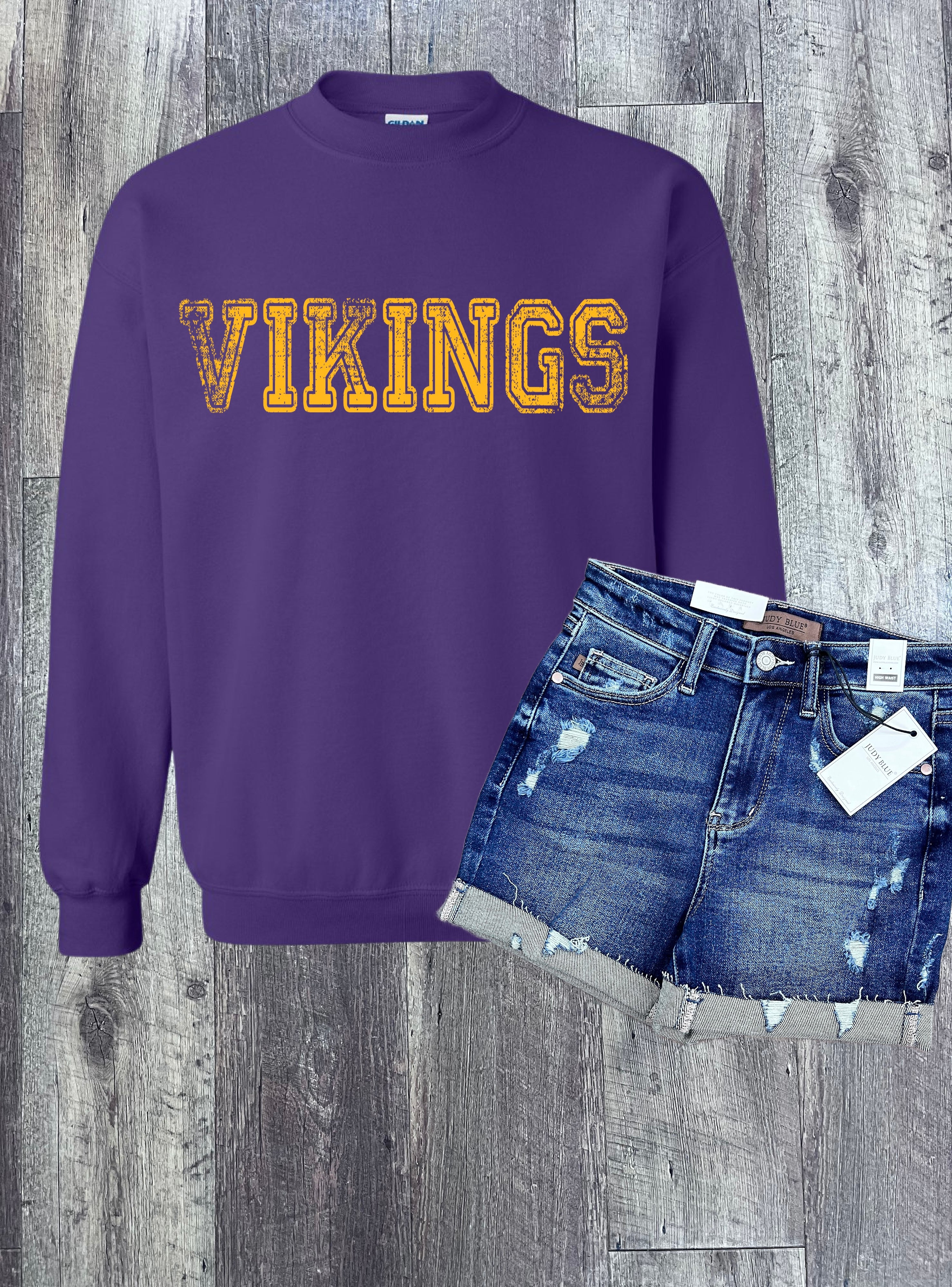 Vintage Vikings Hoodie, Pullover, Tee, or Tank