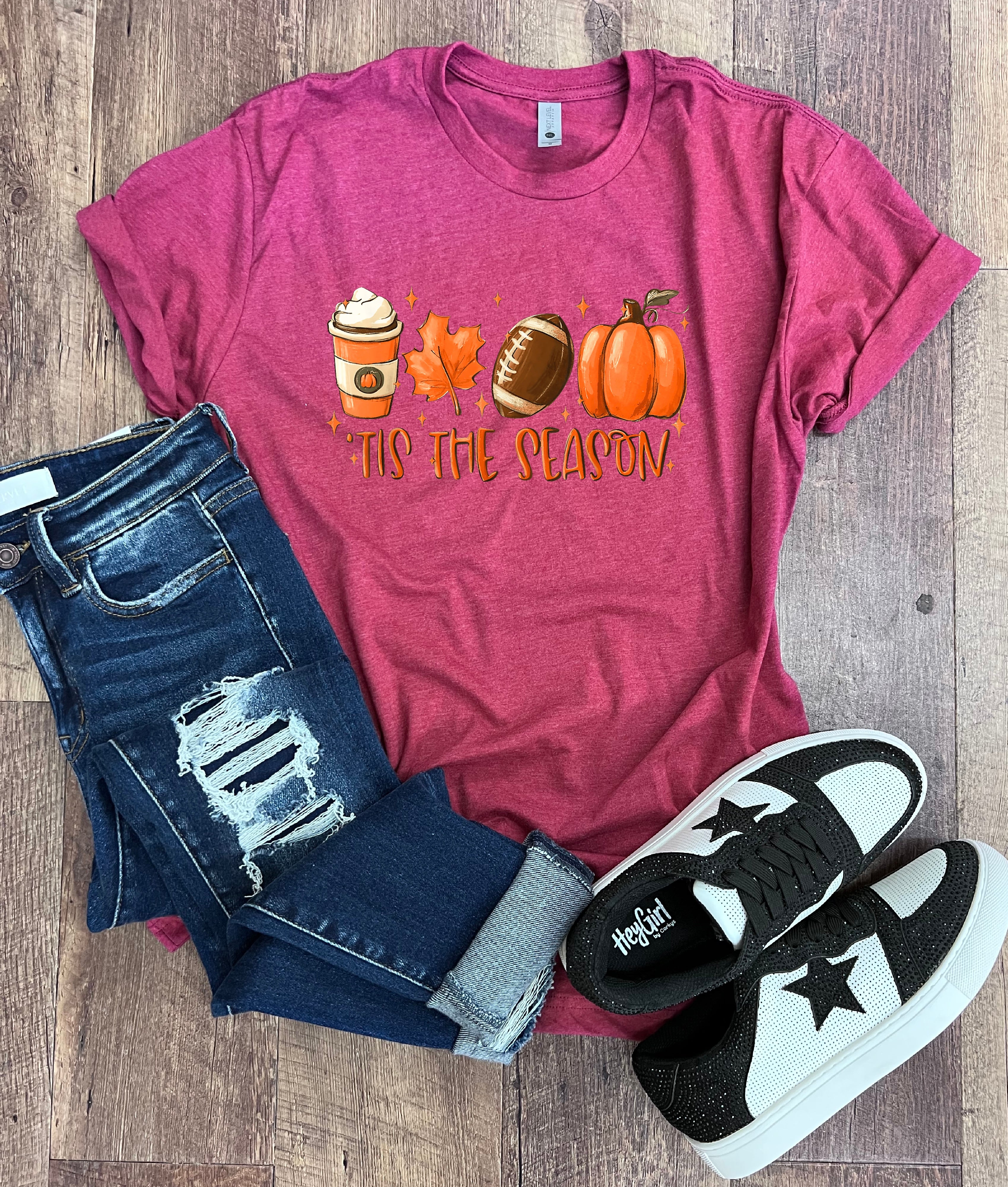 Tis the Season Tee in Cardinal Red