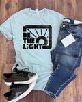 Be The Light Tee in Blue Mist