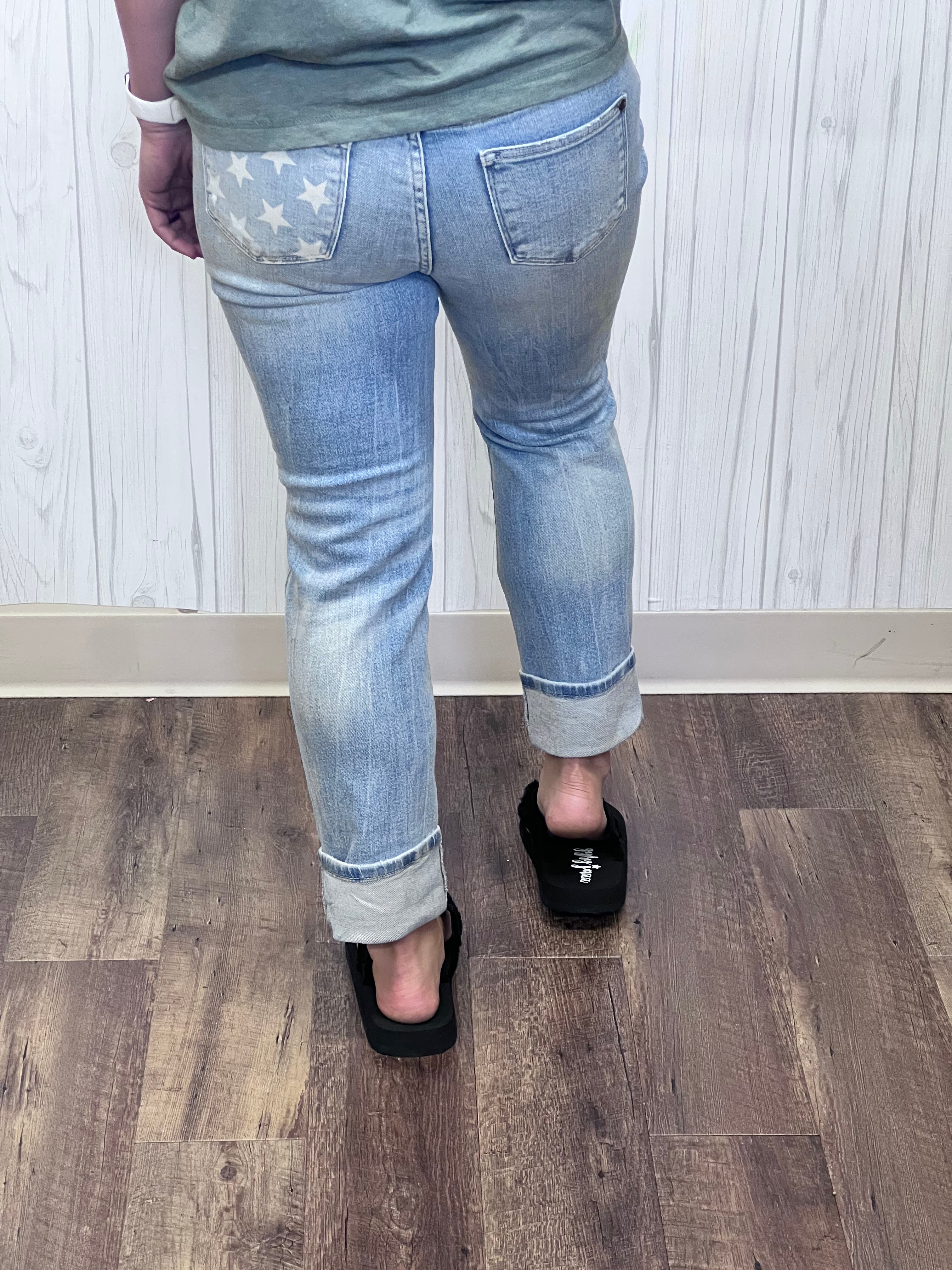 Lucky Stars Judy Blue Boyfriend Jeans